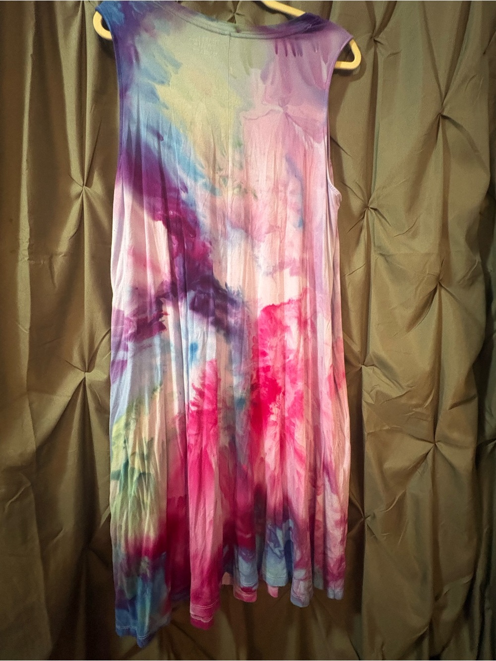 Time and Tru Blue & Purple Tie-Dye Maxi Dress